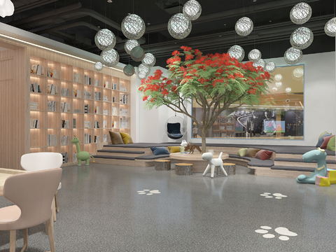  儿童培训中心 幼儿园教室3d模型 