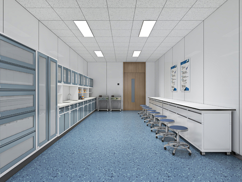  现代医院治疗室 准备室3d模型 