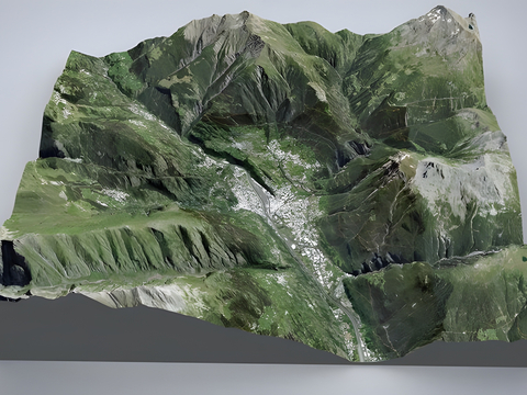  山地景观3d模型 