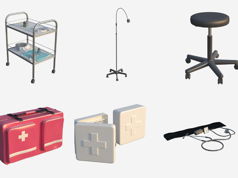  医院设备 医疗器具 器材机器3d模型 