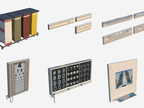  医院设备 医疗器具 器材机器3d模型 