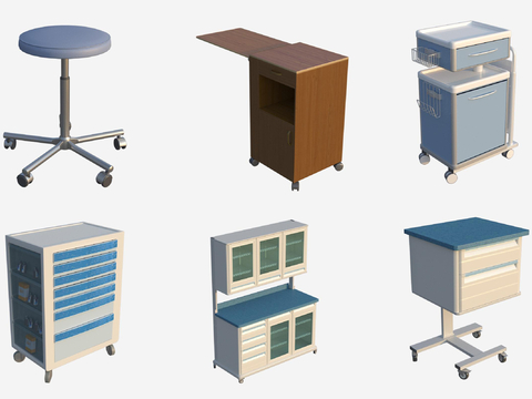 医院设备 医疗器具  器材 储物柜3d模型 