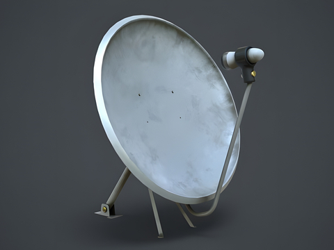  碟形电视天线3d模型 