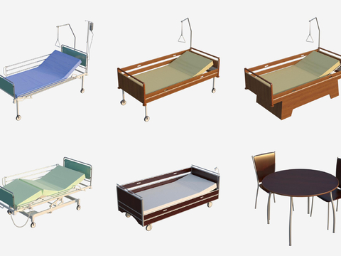  医院设备 医疗器具 病床3d模型 