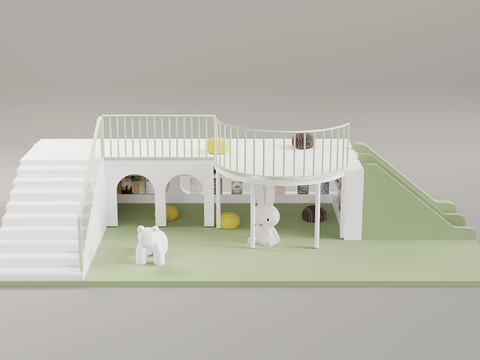  游乐器材 儿童滑梯 玩具3d模型 