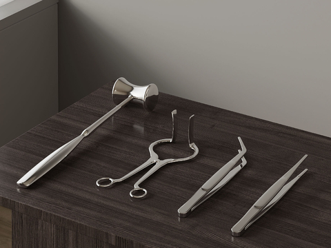  手术工具 手术钳 手术锤 镊子3d模型 