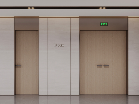  防火门 消防门 消防栓3d模型 