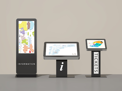  导航机 互动屏 地图标识3d模型 