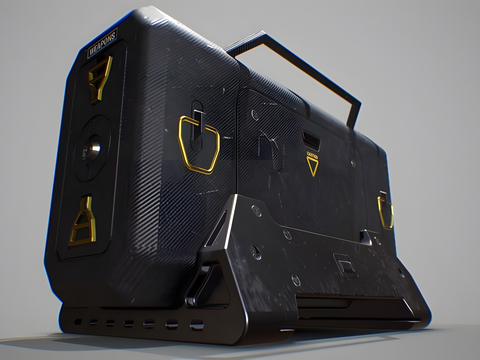  科幻武器箱3d模型 