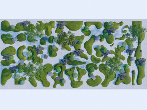  现代景观地形 微地形 小山丘3d模型 