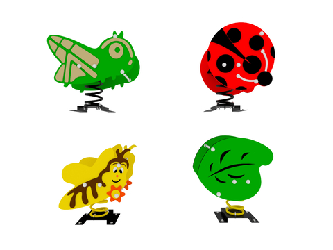  昆虫摇马 摇摇乐 游乐设施3d模型 