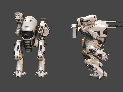  战斗机甲 机器人3d模型 