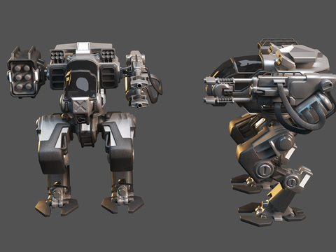  战斗机甲 机器人3d模型 