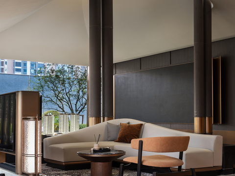  现代别墅客厅3d模型 