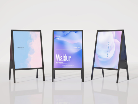  广告牌 水牌 展示牌3d模型 