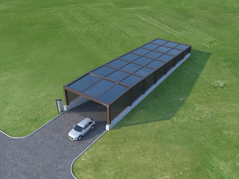  地下车库 停车场出入口3d模型 