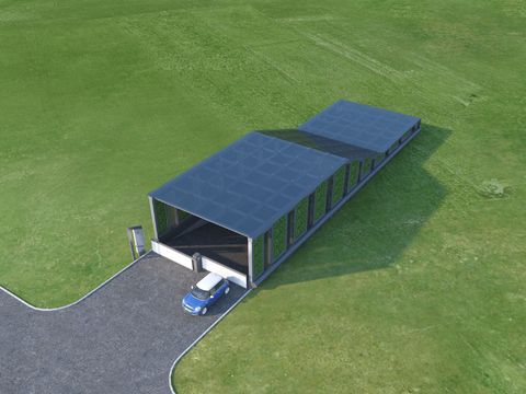  地下车库 停车场出入口3d模型 