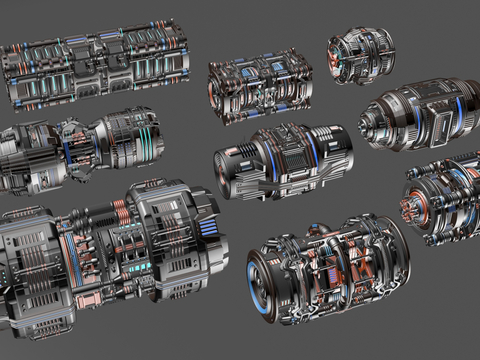  器材设备 机器机械3d模型 