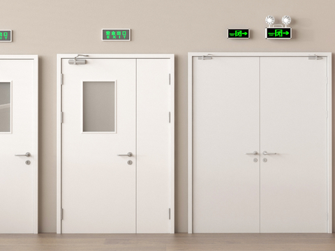  消防门 安全门 防火门 消防栓3d模型 