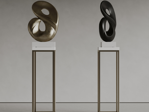  金属雕塑 艺术摆件3d模型 