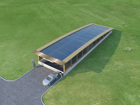  地下车库 停车场出入口3d模型 