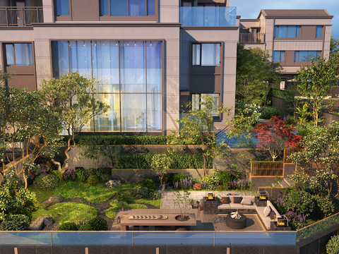  庭院景观 花园3d模型 