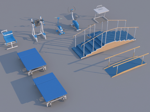  现代医疗器材 康复器材3d模型 