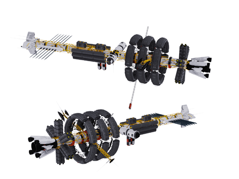  宇宙飞船 飞行器3d模型 