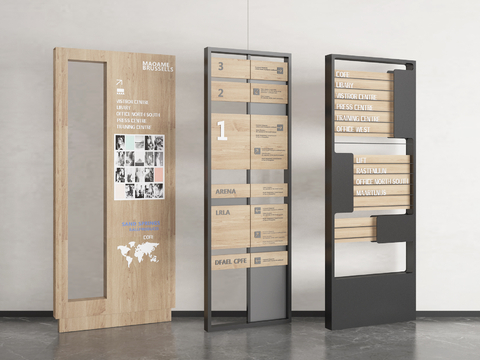  导视牌 标识牌 指示牌3d模型 