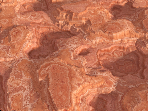  悬崖 山体峭壁 丹霞地貌3d模型 