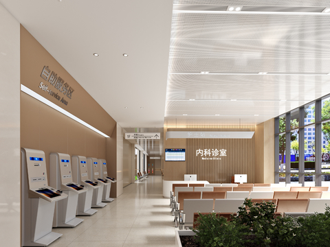  医院门诊 护士站3d模型 