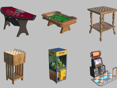  游乐设施 街机游戏机3d模型 