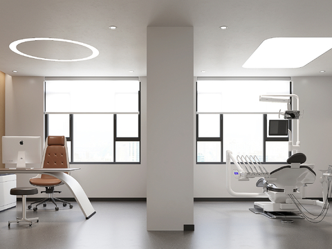  现代口腔牙科 医院诊室3d模型 