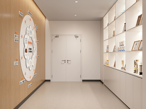  现代口腔医院过道3d模型 