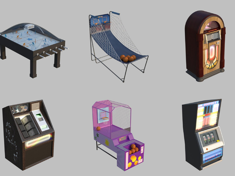  游乐设施 街机游戏机3d模型 