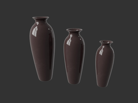  花瓶 瓷器 瓷瓶 器皿3d模型 