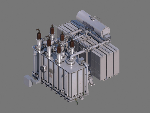  高压电抗器 电抗器3d模型 