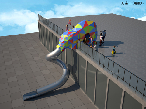  大象滑滑梯 游乐设备3d模型 