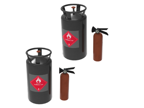  现代煤气罐 工业设备3d模型 