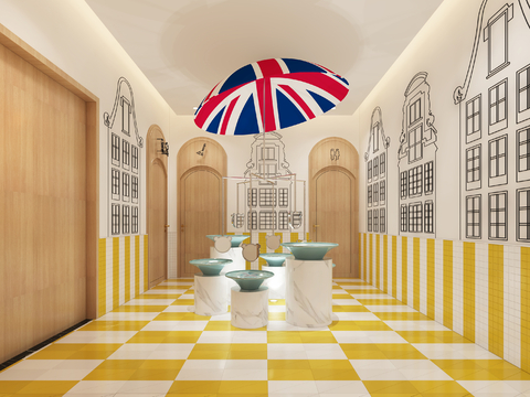  现代幼儿园3d模型 