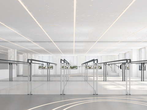  现代医院 医疗康复 训练室3d模型 