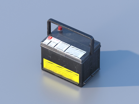  蓄电池 电池3d模型 