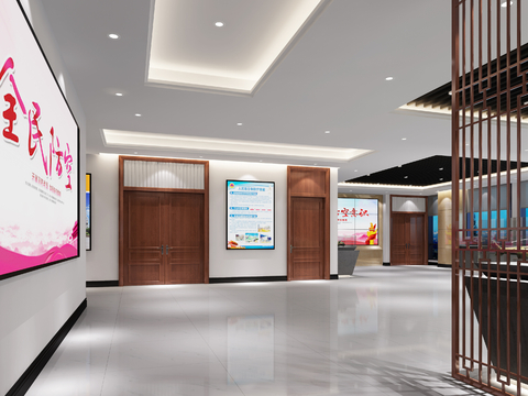  新中式政府 文化综合展厅3d模型 