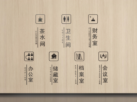  办公室门牌 指示牌3d模型 