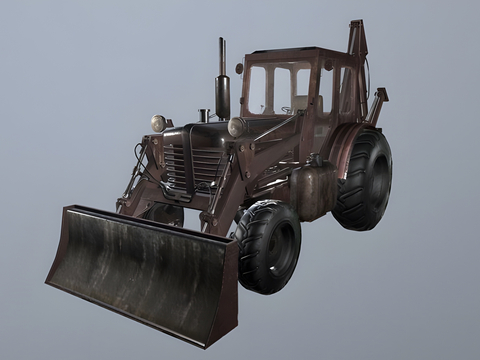  拖拉机 挖掘机3d模型 