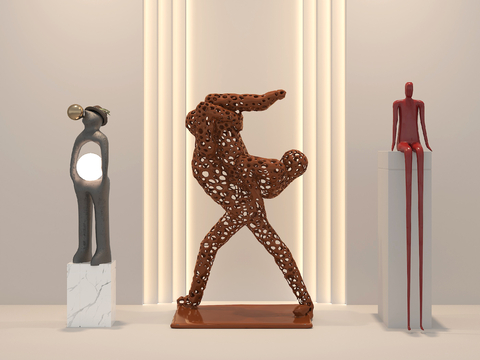  抽象雕塑 艺术摆件3d模型 