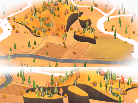  山峰 山脉 群山3d模型 