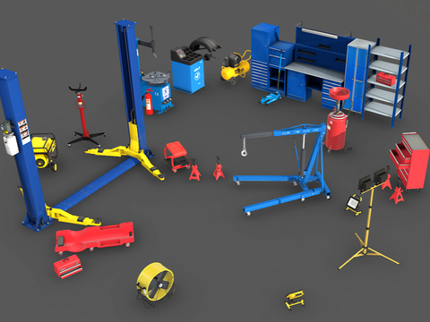 工业设备 汽修工具3d模 