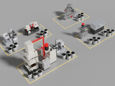 工业设备 厂房设备3d模型 