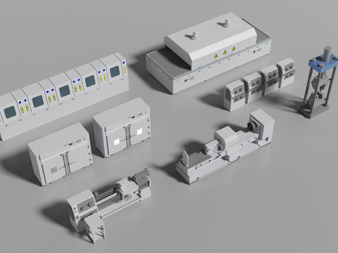  现代工业设备 厂房设备3d模型 